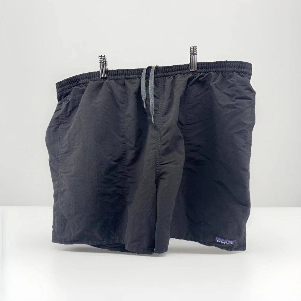 Patagonia Mens Shorts XXL Black Swim Trunks Mesh Lined Drawstring Outdoor‎
